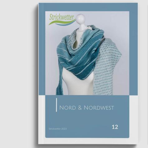 Preview: Strickset Tuch Nord & Nordwest - Roter Farbverlauf