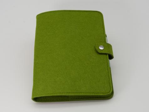 Stricktagebuch - Projektplaner - Ringbuchordner aus Filz mit Stricktagebuch