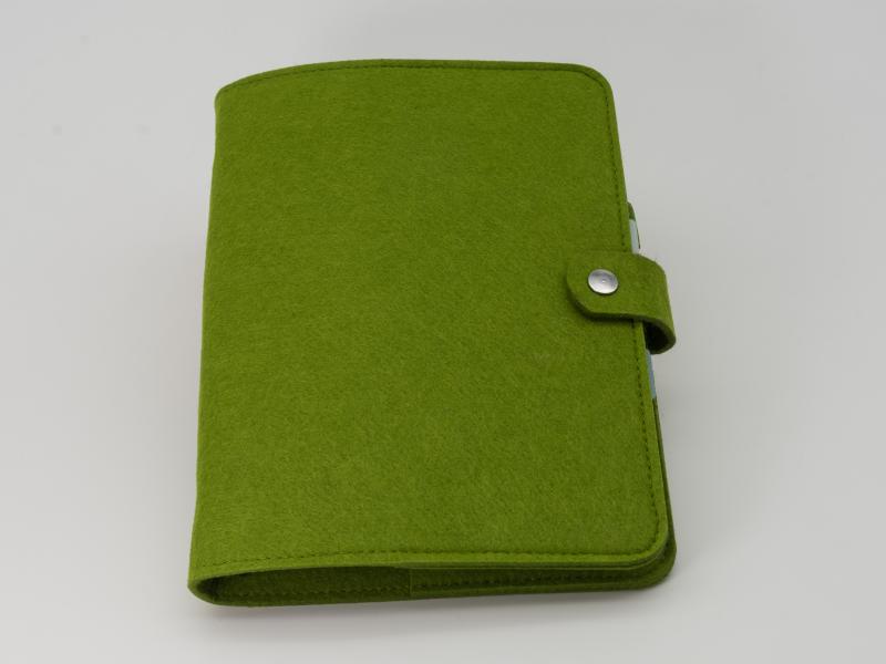 Stricktagebuch - Projektplaner - Ringbuchordner aus Filz mit Stricktagebuch